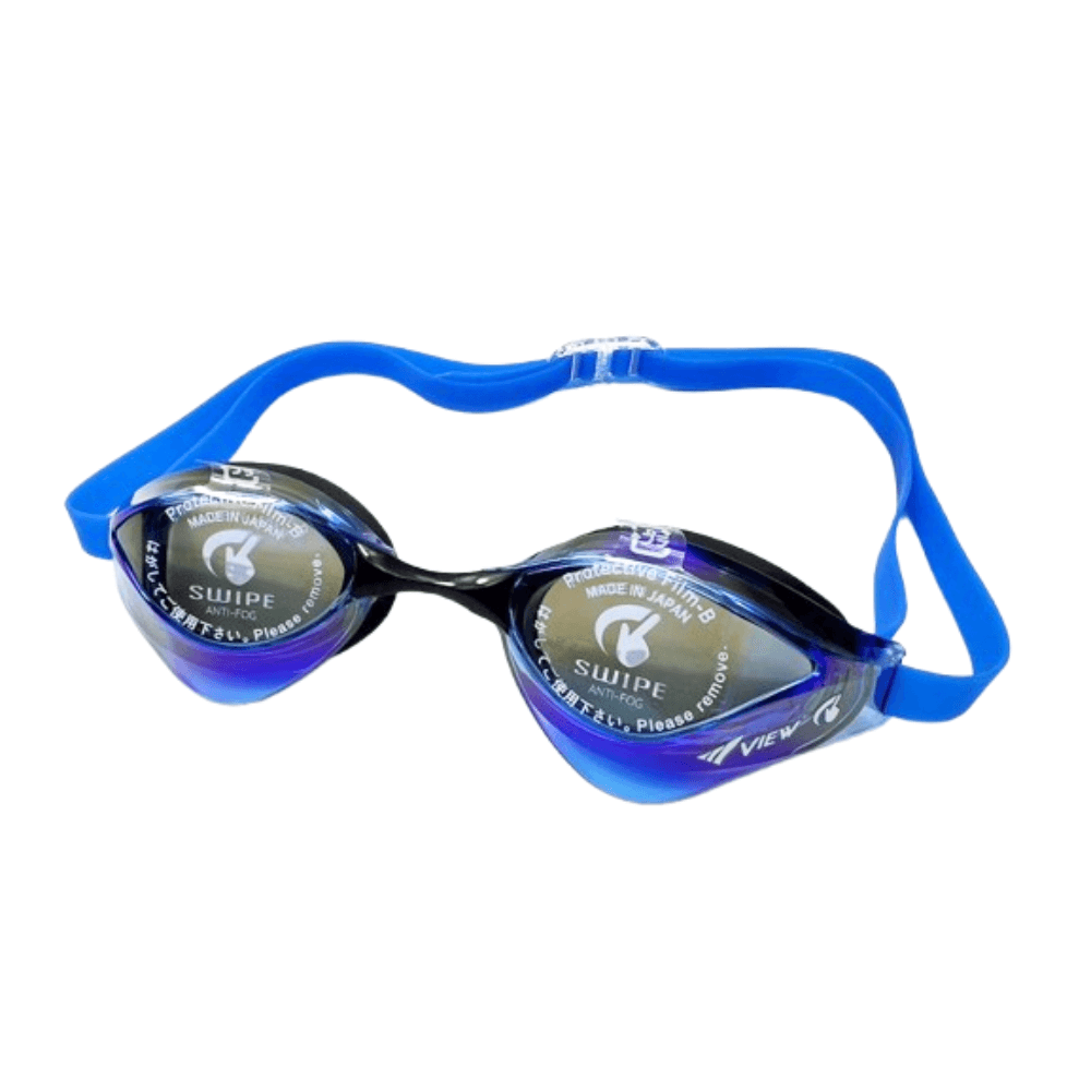แว่นตาว่ายน้ำ VIEW รุ่น V230ASAMCSKBL เลนส์ป้องกันรังสี UV สำหรับแข่งขัน